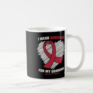 I Wear Burgundy For My Grandma Brain Aneurysm Awar Coffee Mug