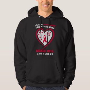 I Wear Burgundy For My Grandma Sickle Cell Awarene Hoodie
