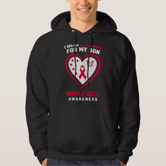 I Wear Burgundy For My Son Sickle Cell Awareness Hoodie