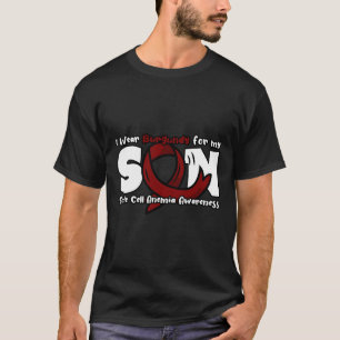 I Wear Burgundy For My Son - Sickle Cell Awareness T-Shirt