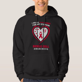I Wear Burgundy For My Stepson Sickle Cell Awarene Hoodie