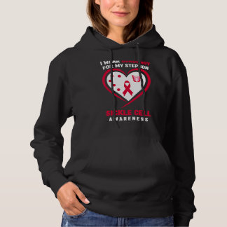 I Wear Burgundy For My Stepson Sickle Cell Awarene Hoodie