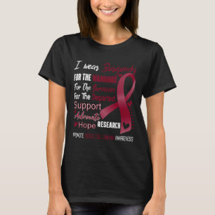 I Wear Burgundy For Sickle Cell Anaemia Awareness T-Shirt