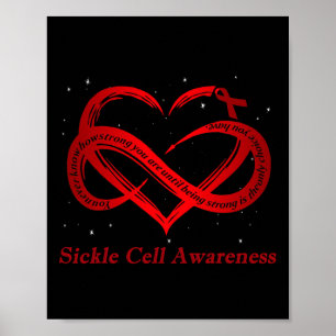 I Wear Burgundy For Sickle Cell Awareness Warrior Poster