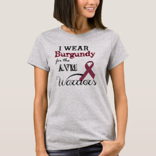 I Wear Burgundy for the AVM Warriors T-Shirt