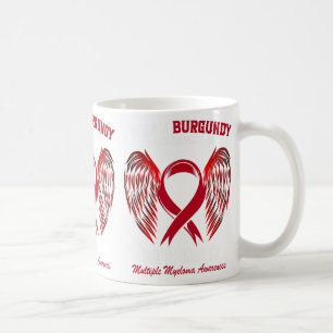 I Wear Burgundy In Memory Of Dad Multiple Myeloma Coffee Mug