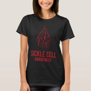 I Wear Burgundy Ribbon Sickle Cell Awareness Septe T-Shirt