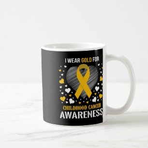 I Wear Childhood Cancer Awareness Supporter Ribbon Coffee Mug