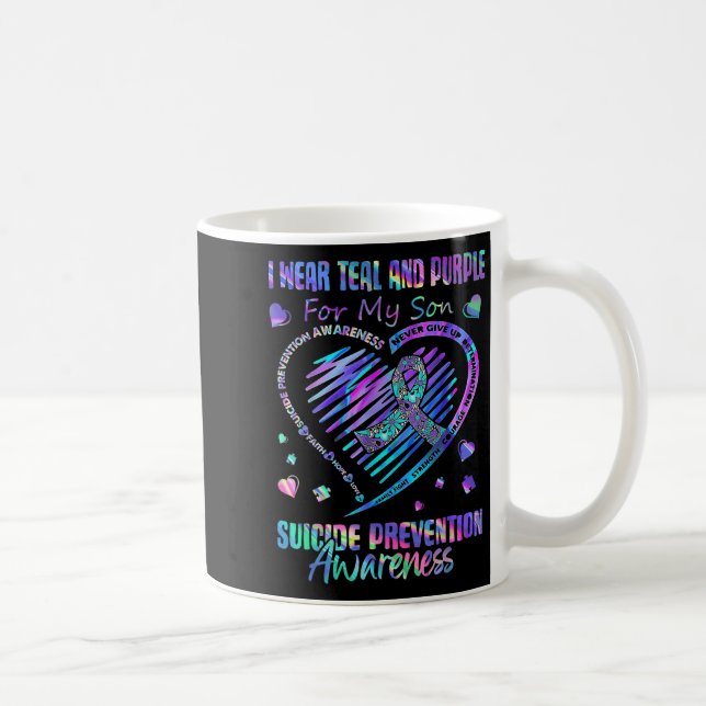 I Wear For My Son Suicide Prevention Awareness  Coffee Mug (Right)