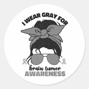I Wear Gary For Brain Tumour Awareness Month For W Classic Round Sticker