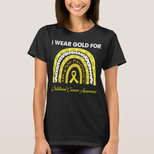 i wear Gold for Childhood Cancer Awareness Gold  T-Shirt