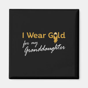 I Wear Gold for Granddaughter Tee - Childhood Canc Magnet