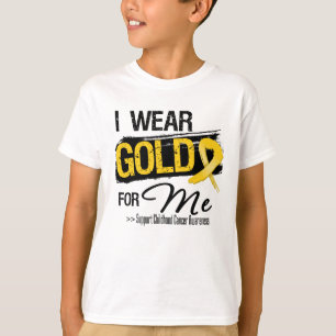 I Wear Gold For Me Childhood Cancer Ribbon T-Shirt