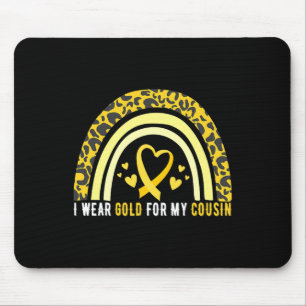I Wear Gold For My Cousin Childhood Cancer Awarene Mouse Pad