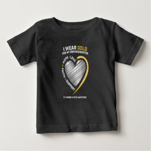 I Wear Gold For My Granddaughter Childhood Baby T-Shirt