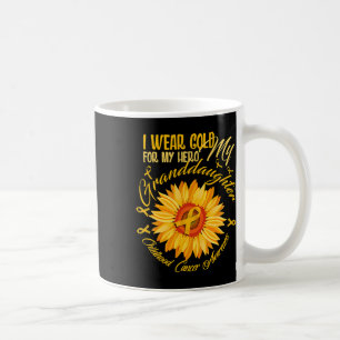 I Wear Gold For My Granddaughter Childhood Cancer Coffee Mug