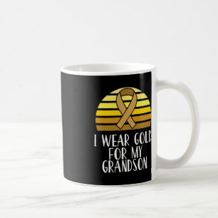 I Wear Gold for My Grandson Childhood Cancer Aware Coffee Mug