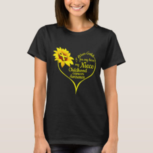 I Wear Gold For My Niece Childhood Cancer Awarenes T-Shirt