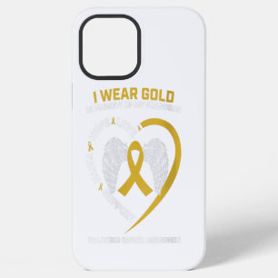 I Wear Gold In Memory Of Grandson Childhood Gift iPhone 12 Pro Max Case