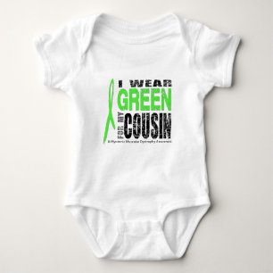 I wear green baby bodysuit