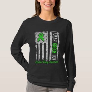 I Wear Green Cerebral Palsy CP Awareness Flag T-Shirt