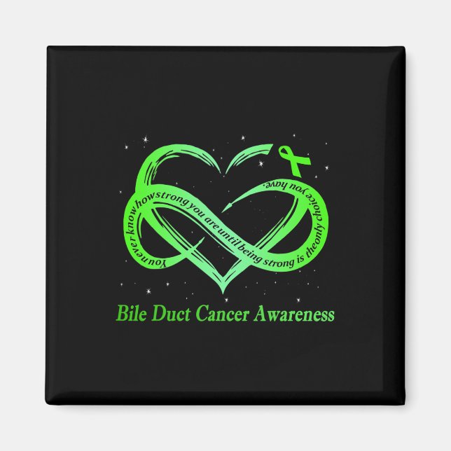I Wear Green For Bile Duct Cancer Awareness Warrio Magnet (Front)