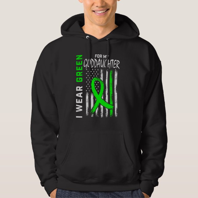 I Wear Green For Goddaughter Kidney Disease Awaren Hoodie (Front)