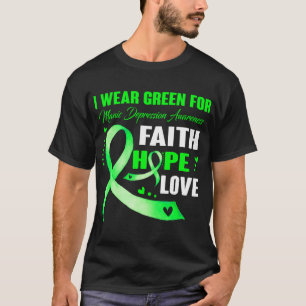 I Wear Green For Manic Depression Awareness Gifts T-Shirt