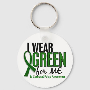 I Wear Green For ME 10 Cerebral Palsy Key Ring