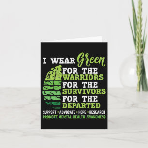 I Wear Green For Mental Health Awareness Fight The Card