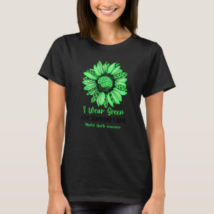 I Wear Green For Mental Health Awareness Leopard S T-Shirt