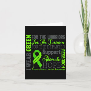 I Wear Green For Mental Health Awareness Month Sup Card
