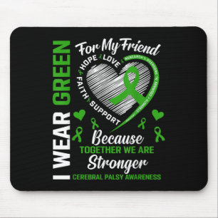 I Wear Green For Mental Health Dino Awareness Todd Mouse Pad