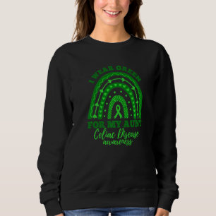 I Wear Green For My Aunt Rainbow Celiac Disease Aw Sweatshirt