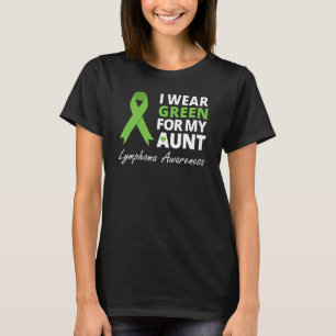I Wear Green For My Aunt Ribbon Family Warrior T-Shirt