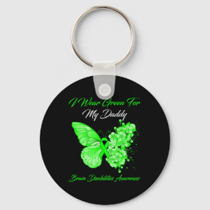 I Wear Green For My Daddy Brain Disabilities Aware Key Ring