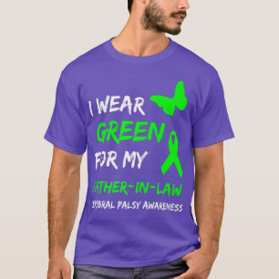 I Wear Green For My Fatherinlaw Cerebral Palsy Rib T-Shirt