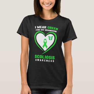 I Wear Green For My Grandson Scoliosis Awareness T-Shirt