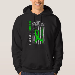 I Wear Green For My Great Aunt Kidney Disease Awar Hoodie
