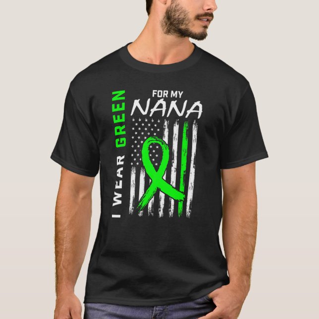 I Wear Green For My Nana Cerebral Palsy Awareness  T-Shirt (Front)