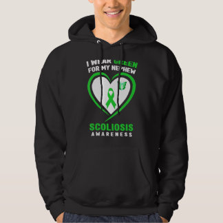 I Wear Green For My Nephew Scoliosis Awareness Hoodie