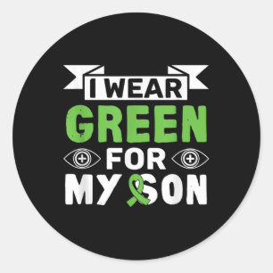 I Wear Green For My Son Mental Health Awareness Gr Classic Round Sticker