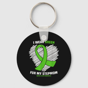 I Wear Green For My Stepmom Mental Health Awarenes Key Ring