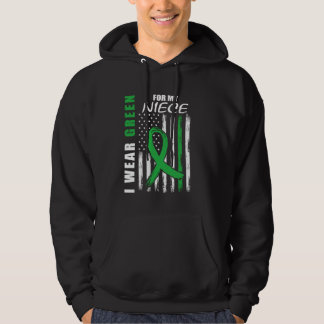 I Wear Green For Niece Cerebral Palsy Awareness Fl Hoodie