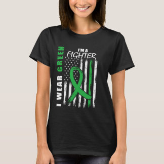 I Wear Green I'm a Fighter Kidney Disease Awarenes T-Shirt