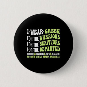 I Wear Green Mental Health Awareness Mental Health 6 Cm Round Badge