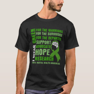 I Wear Green Promte Mental Health Matter Awareness T-Shirt