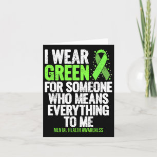 I Wear Green Ribbon Fight The Stigma Mental Health Card