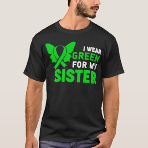 I Wear Green Ribbon Sister Dwarfism Awareness Litt T-Shirt