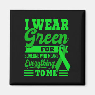 I WEAR GREEN World Cancer Day Gift Green Ribbon Ch Magnet